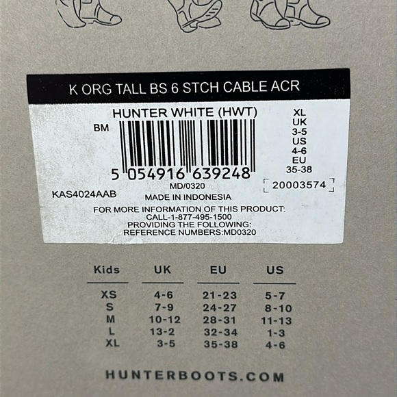 Kids Hunter Boot Socks sz XL white Hunter Boot Socks - Picture 3 of 7